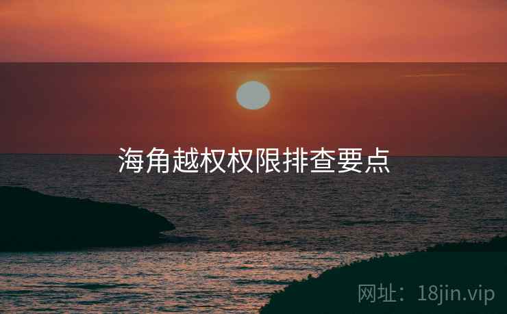 海角越权权限排查要点