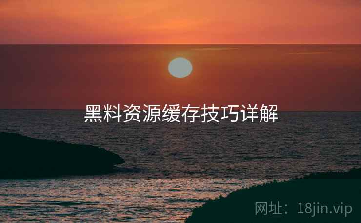 黑料资源缓存技巧详解 黑料资源缓存技巧详解